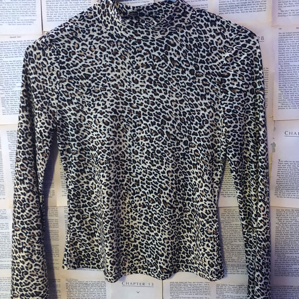 CHEETAH MOCK NECK